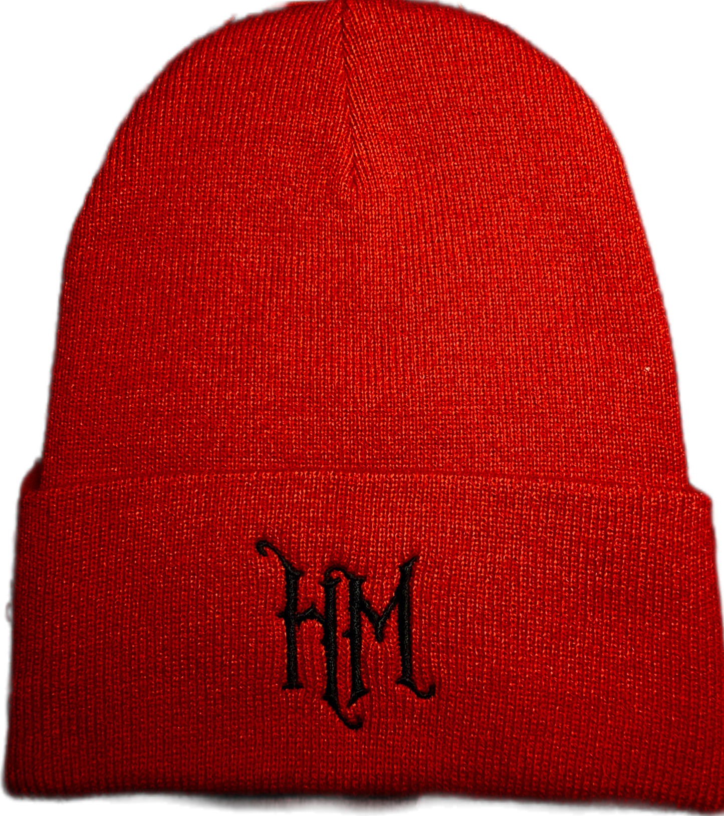 Burgundy "HM" beanie