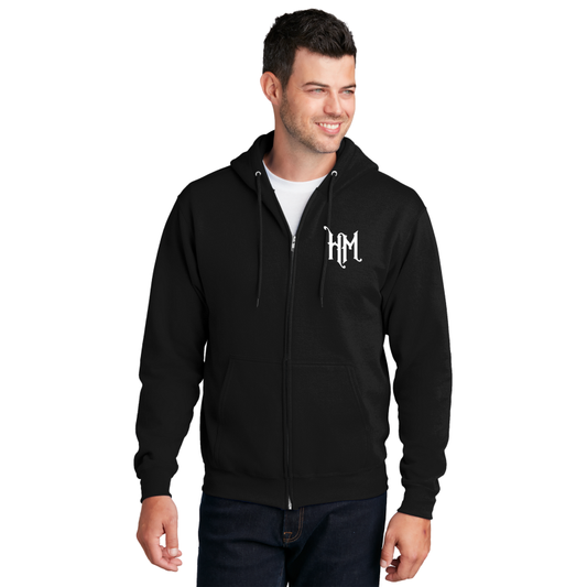 HM Black/White Zipper Hoodie
