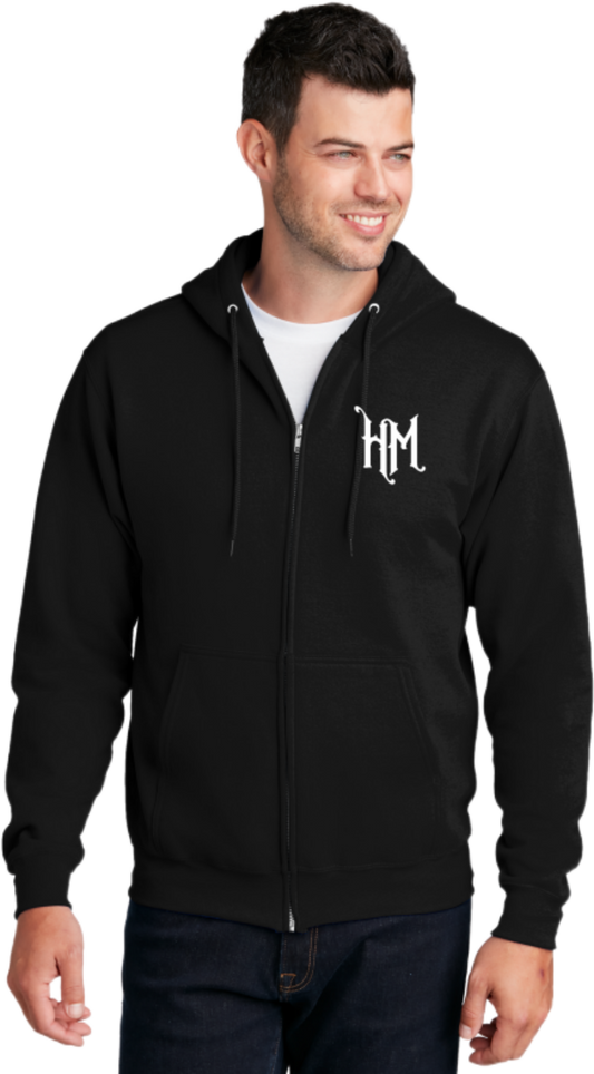 HM Black/White Zipper Hoodie