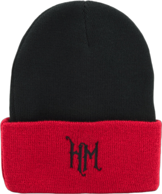 Black and Red Knit Beanie