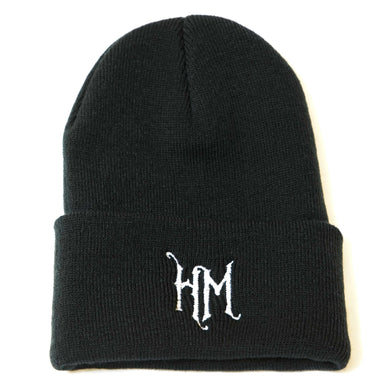 Black beanie with cuff with Haunted Museum 